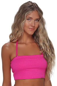 Pacifica Pink Diamond Lurex Shellie Tube Top