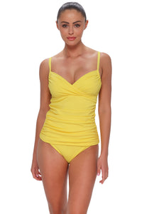 Sunsets Pineapple Crepe Serena Tankini Top