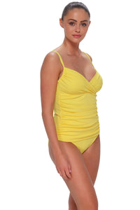 Sunsets Pineapple Crepe Serena Tankini Top