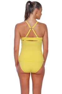 Sunsets Pineapple Crepe Serena Tankini Top