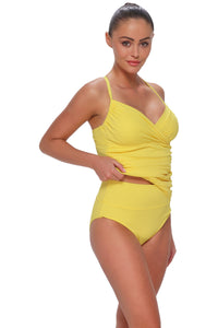 Sunsets Pineapple Crepe Serena Tankini Top