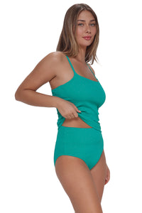Pacifica Jade Jewel Lurex Coralie Tankini Top