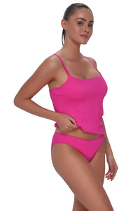 Pacifica Pink Diamond Lurex Coralie Tankini Top
