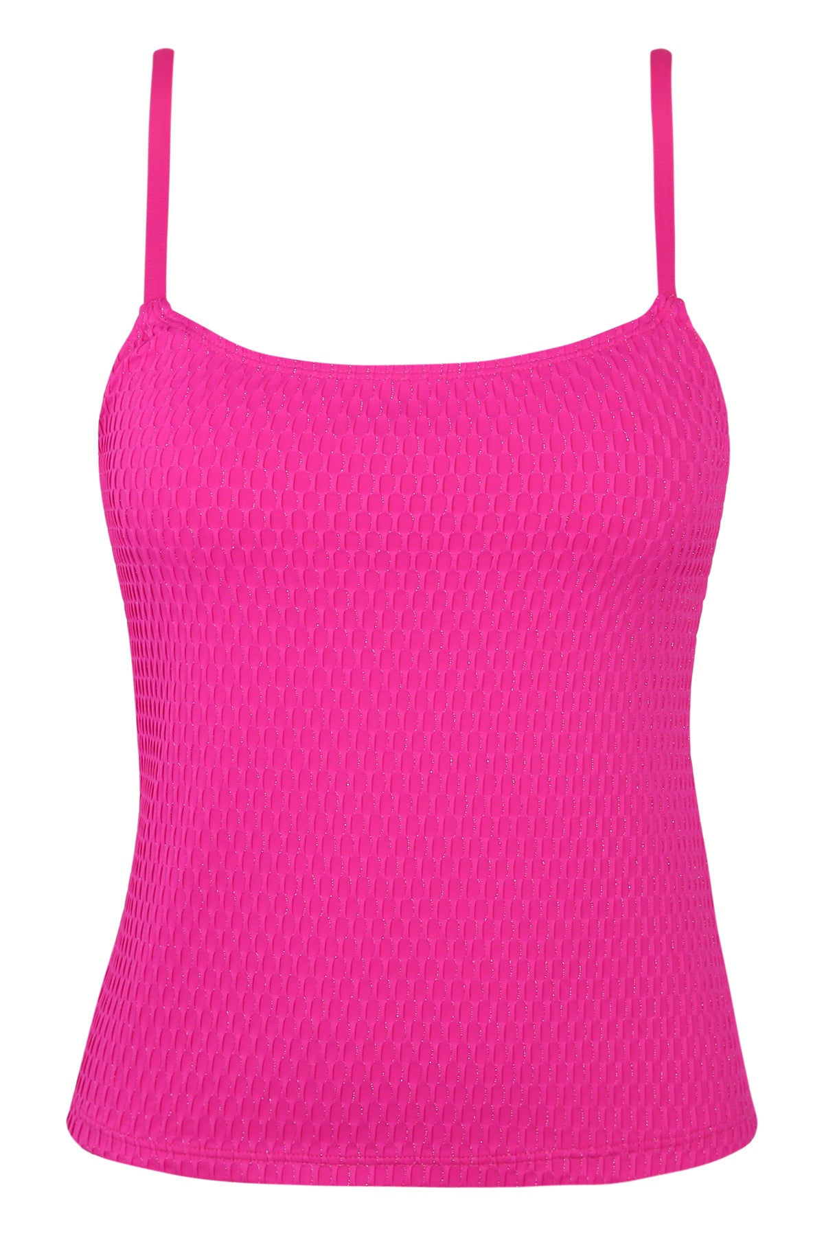 Pacifica Pink Diamond Lurex Coralie Tankini Top