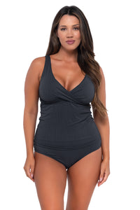 Sunsets Slate Seagrass Texture Elsie Tankini Top