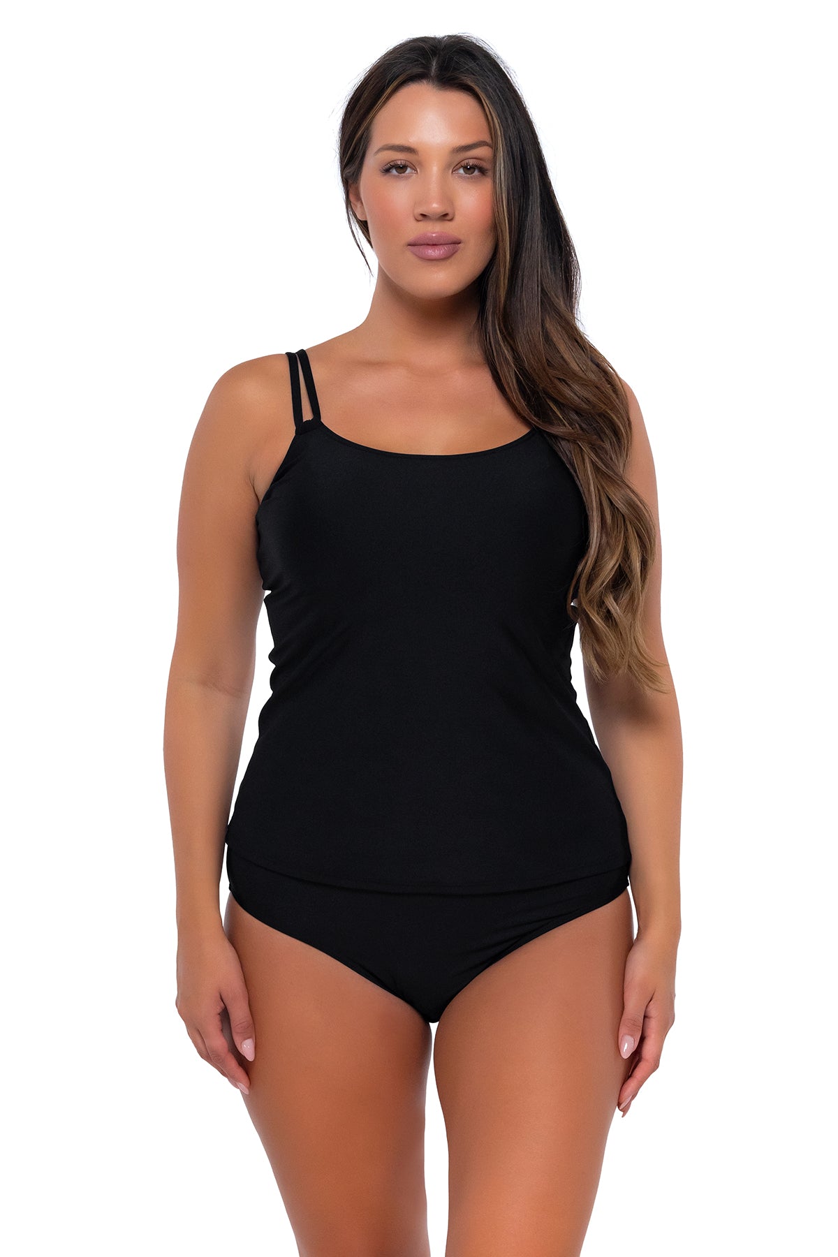 Sunsets Black Halter Tankini Top D-DD Cups & Reviews