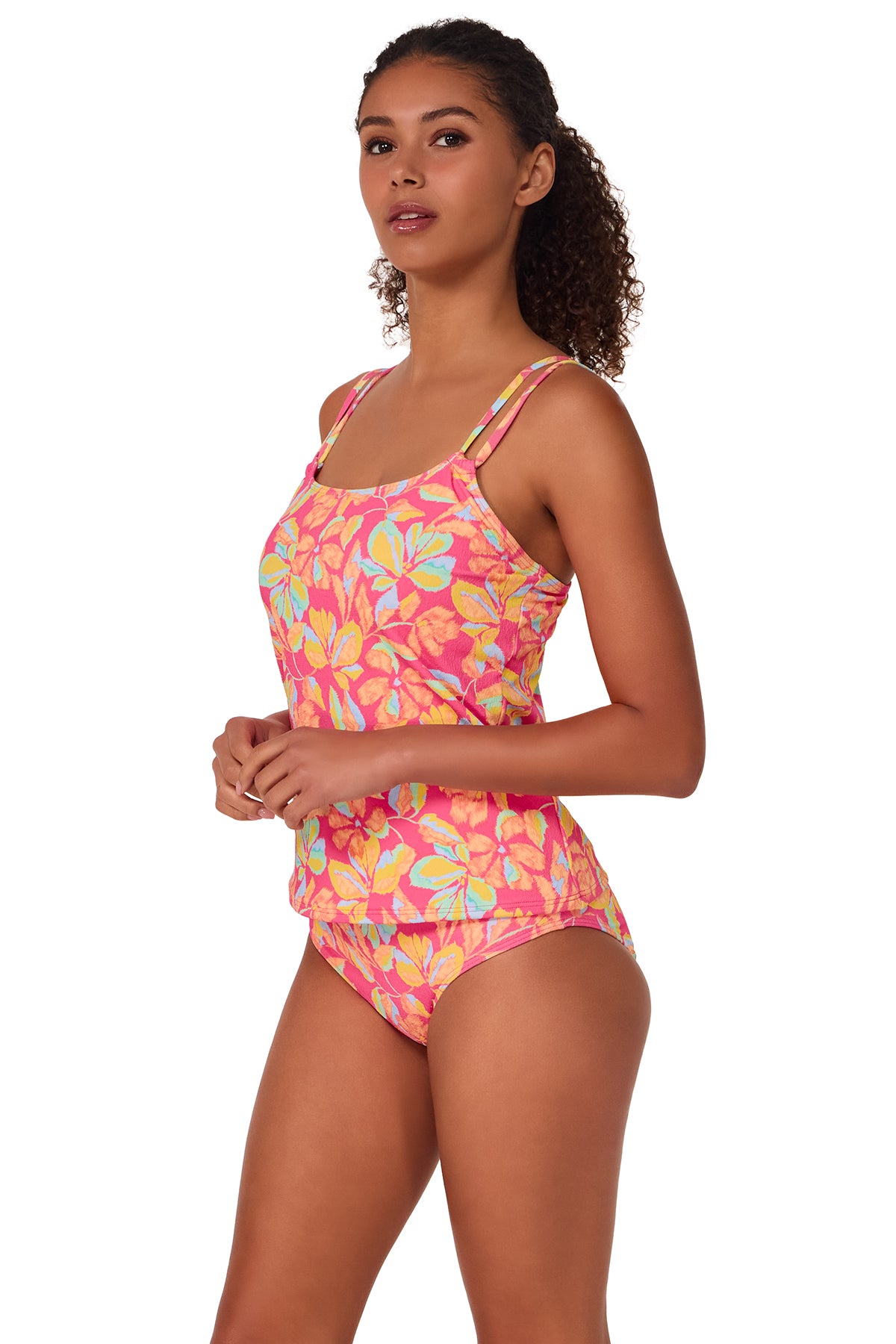 Sunsets Magic Hour Crepe Taylor Tankini Top