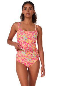 Sunsets Magic Hour Crepe Taylor Tankini Top