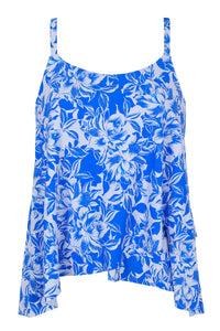 Front pose #1 of a floating garment shot featuring Sunsets Chelsea Petals Elena Tankini Top