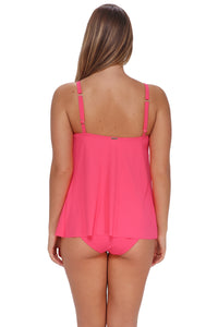 Sunsets Posy Pink Crepe Elena Tankini Top