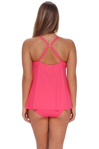 Sunsets Posy Pink Crepe Elena Tankini Top