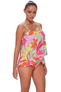 Sunsets Tropicolor Crepe Elena Tankini Top