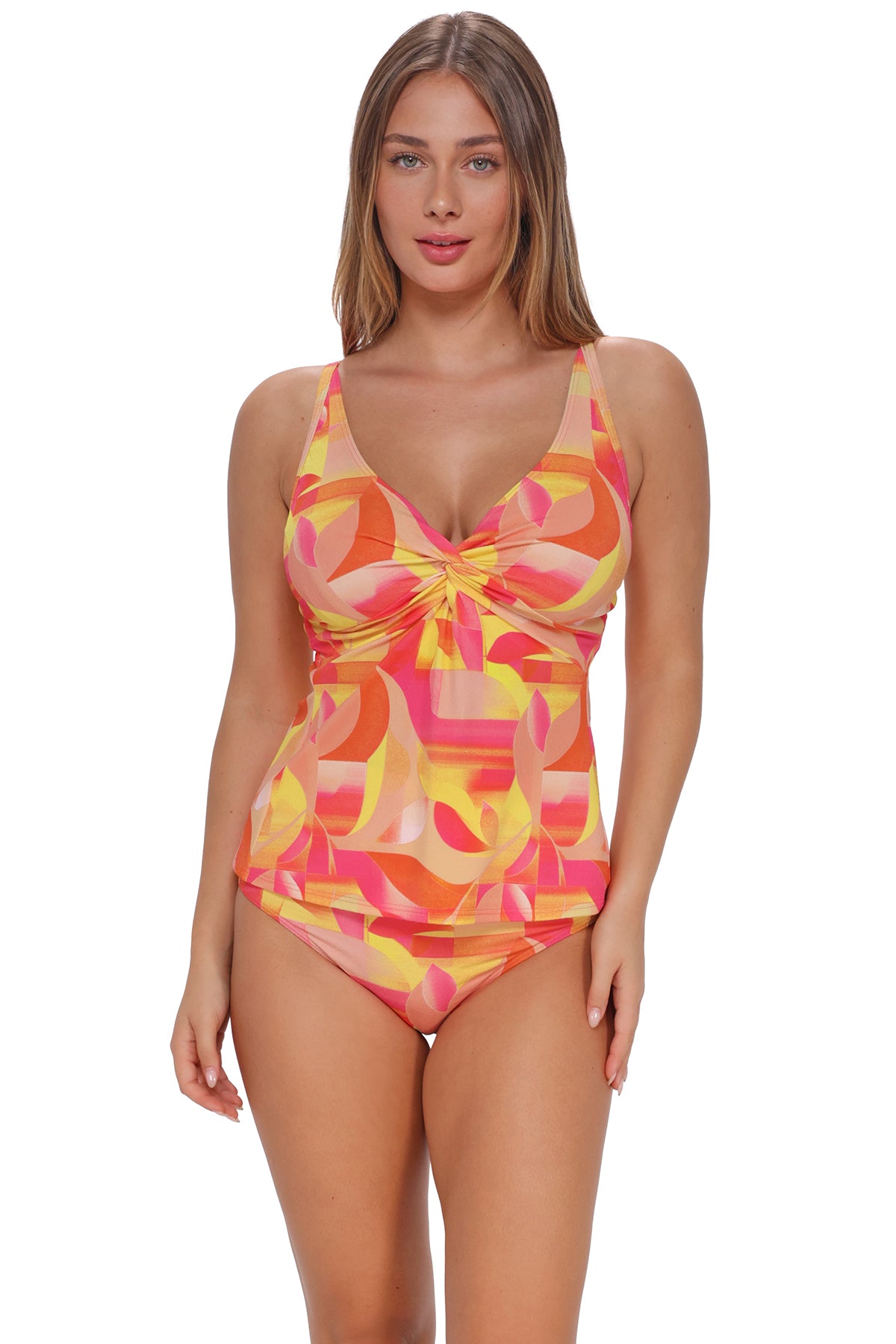 Sunsets Dreamsicle Crepe Forever Tankini Top