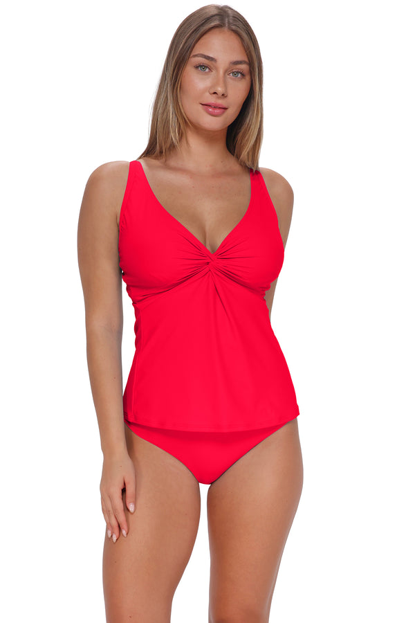 Sunsets Geranium Forever Tankini Top