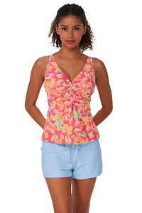 Sunsets Magic Hour Crepe Forever Tankini Top