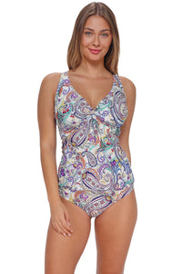 Sunsets Tide Pool Twist Forever Tankini Top