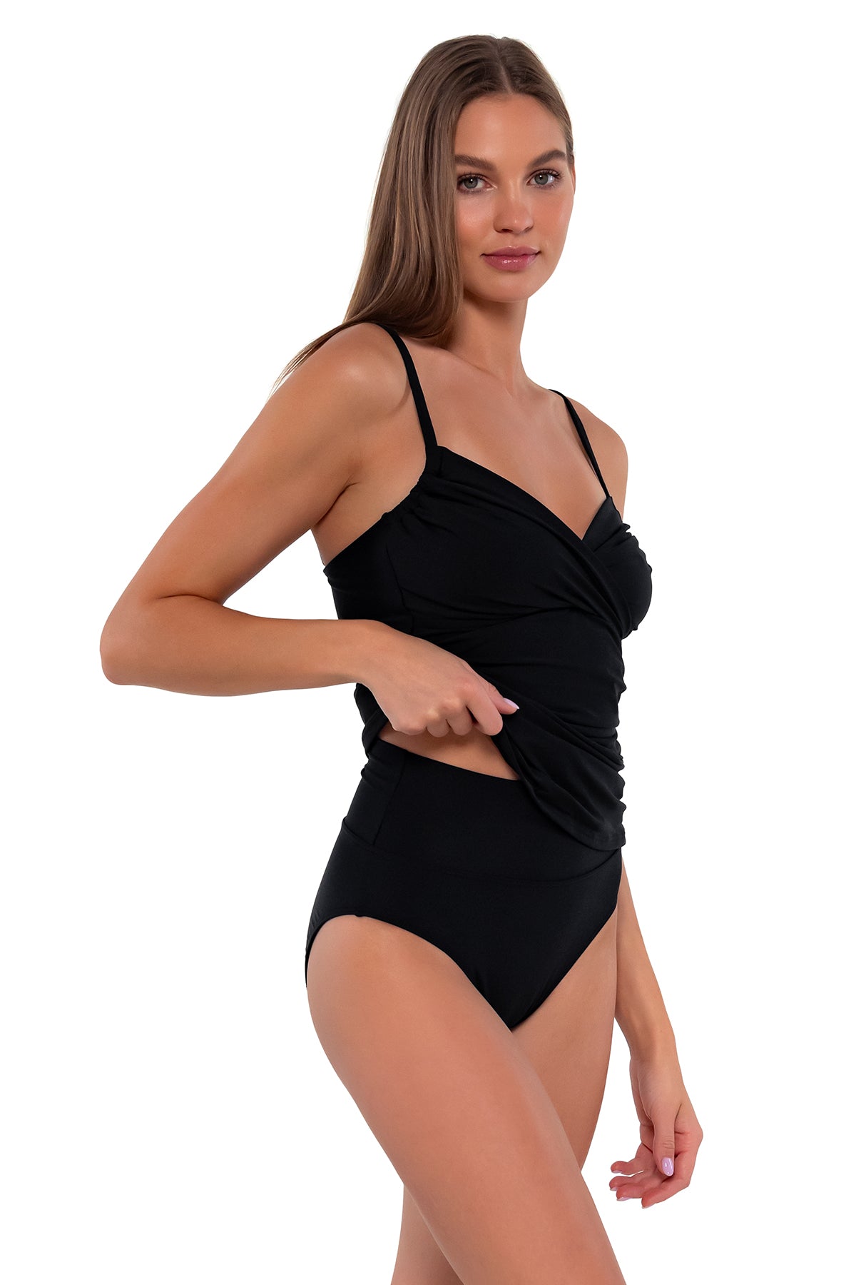 Sea Quest Fashions SUNSETS Simone Tankini, Black 81T - Swimwear