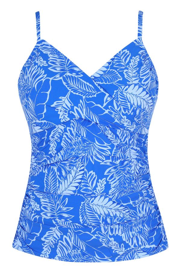 Front pose #1 of a floating garment shot featuring Sunsets Canopy Simone Tankini Top