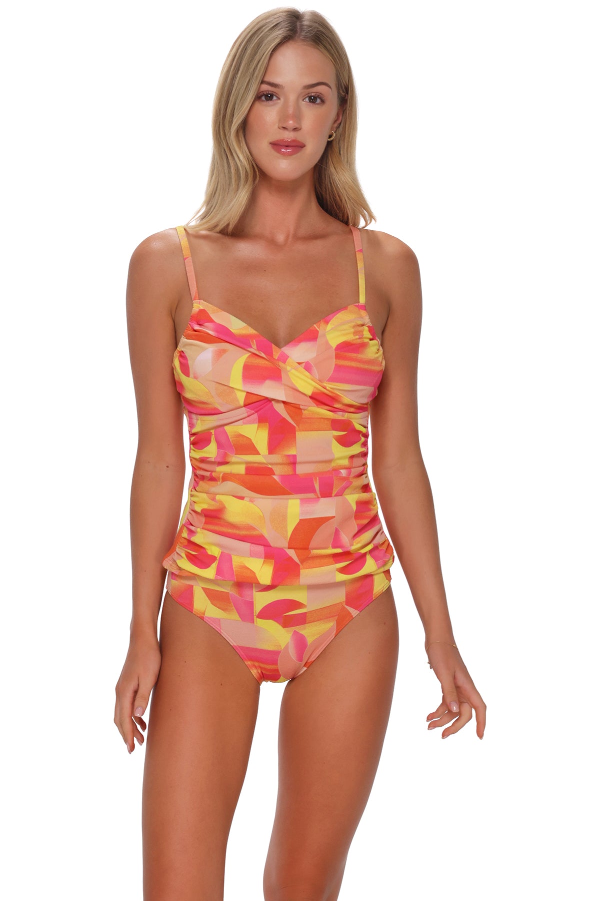 Sunsets Dreamsicle Crepe Simone Tankini Top