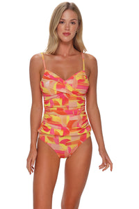 Sunsets Dreamsicle Crepe Simone Tankini Top