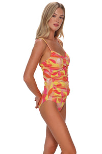 Sunsets Dreamsicle Crepe Simone Tankini Top