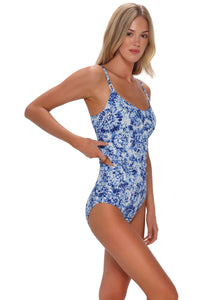 Sunsets Island Ink Rib Anya Tankini Top