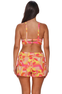 Sunsets Escape Dreamsicle Crepe Laguna Swim Short