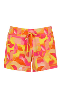 Sunsets Escape Dreamsicle Crepe Laguna Swim Short