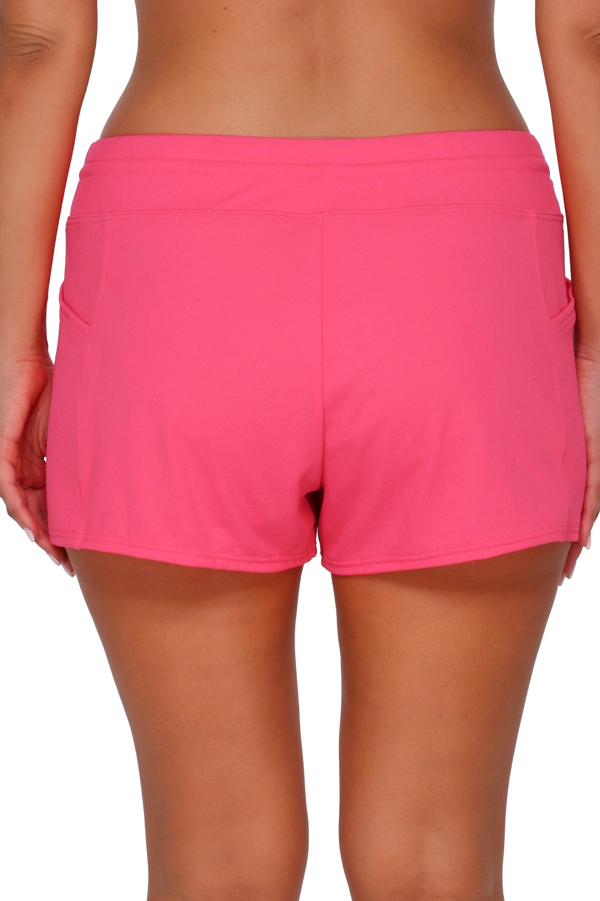 Sunsets Escape Posy Pink Crepe Laguna Swim Short