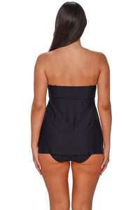 Sunsets Escape Black Molly Bandeau Tankini Top