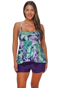 Sunsets Escape Palm Shade Molly Bandeau Tankini Top