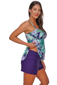 Sunsets Escape Palm Shade Molly Bandeau Tankini Top