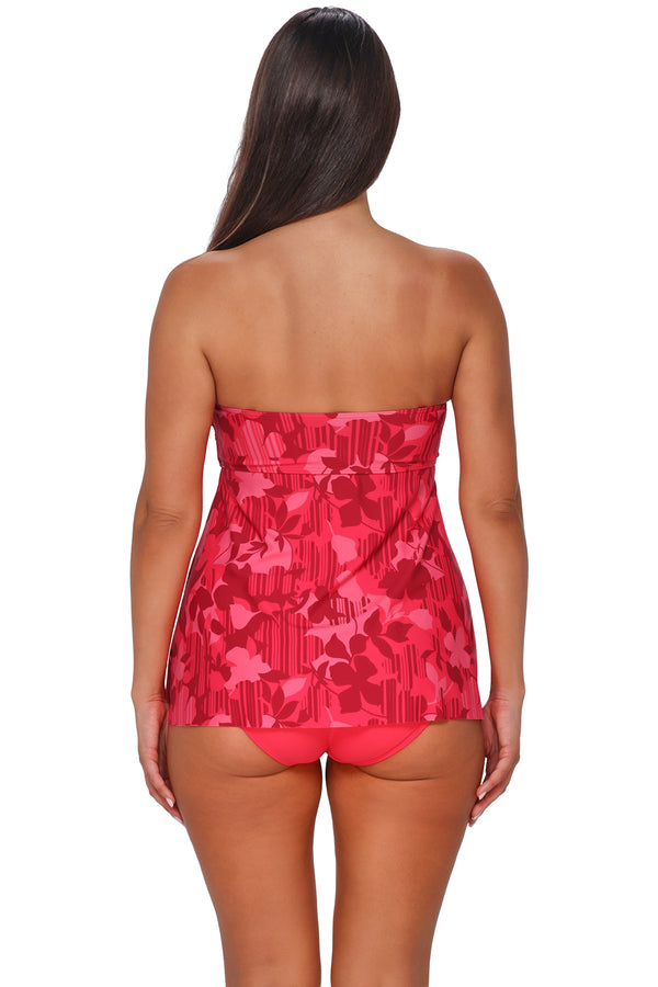 Sunsets Escape Rambling Rose Molly Bandeau Tankini Top