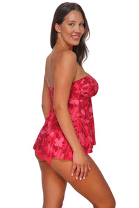 Sunsets Escape Rambling Rose Molly Bandeau Tankini Top