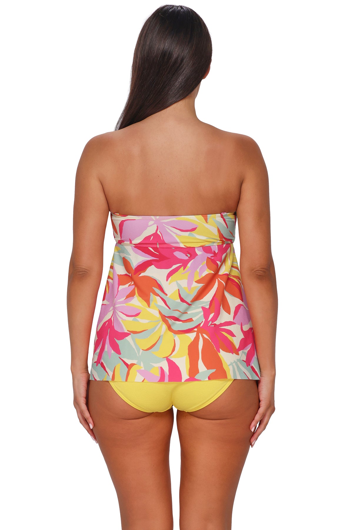 Sunsets Escape Tropicolor Crepe Molly Bandeau Tankini Top