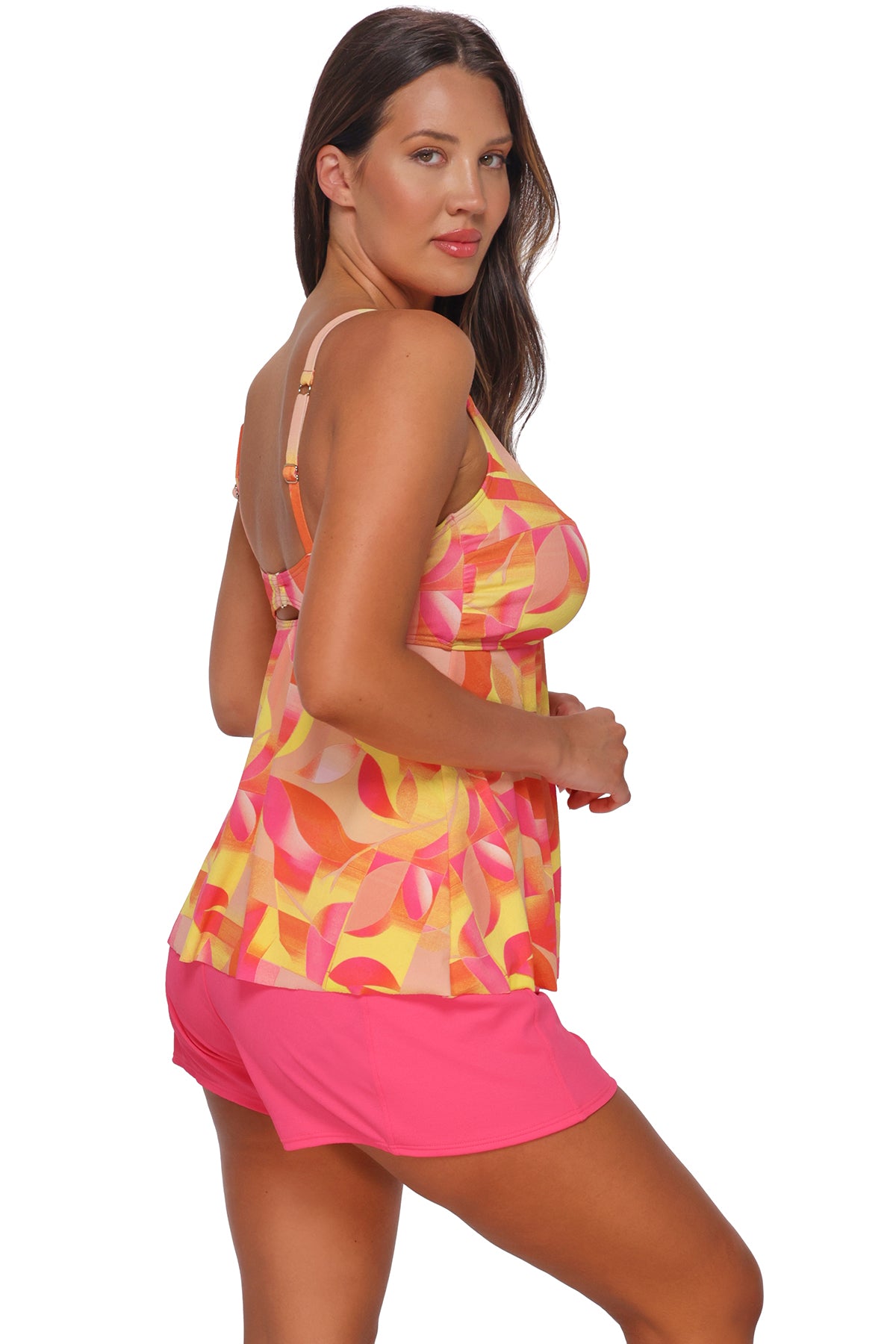 Sunsets Escape Dreamsicle Crepe Tori Tankini Top
