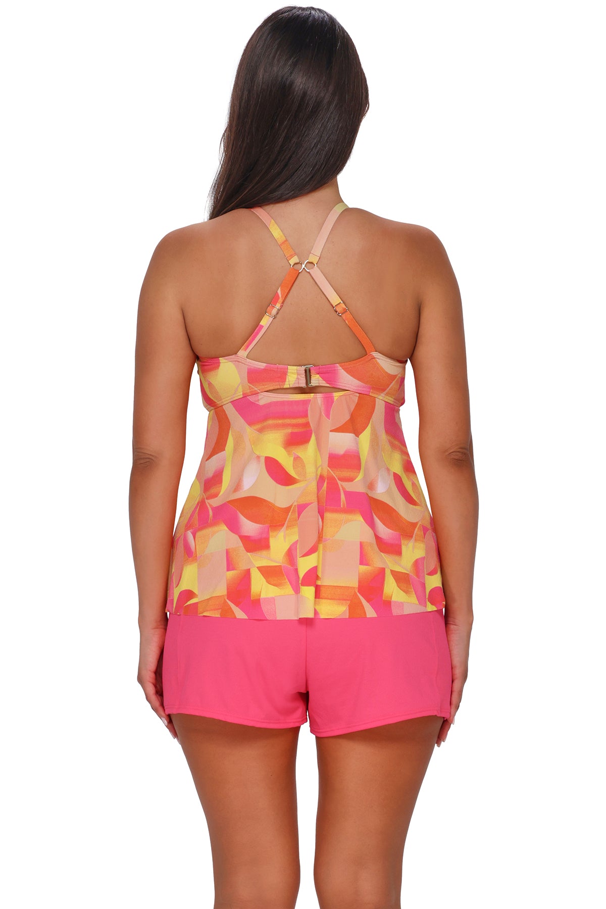 Sunsets Escape Dreamsicle Crepe Tori Tankini Top