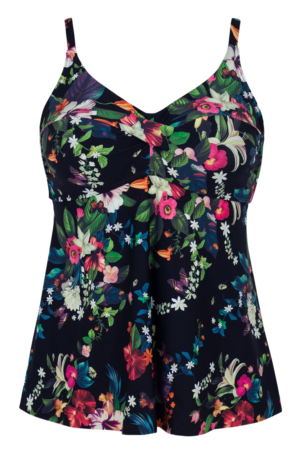 FLYILY Tankini-sets voor dames, 2 stuks, twist front tankini-top met boyshort, buikcontrole, badmode, bloemenbadpak, M FLYILY Tankini-sets voor dames, 2 stuks, twist front tankini-top met boyshort, buikcontrole, badmode, bloemenbadpak, M