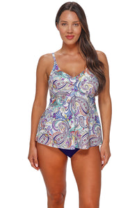Sunsets Escape Tide Pool Twist Tori Tankini Top