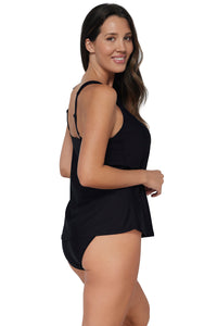 Sunsets Escape Black Jenna Tankini Top 6 / BLCK / 962T