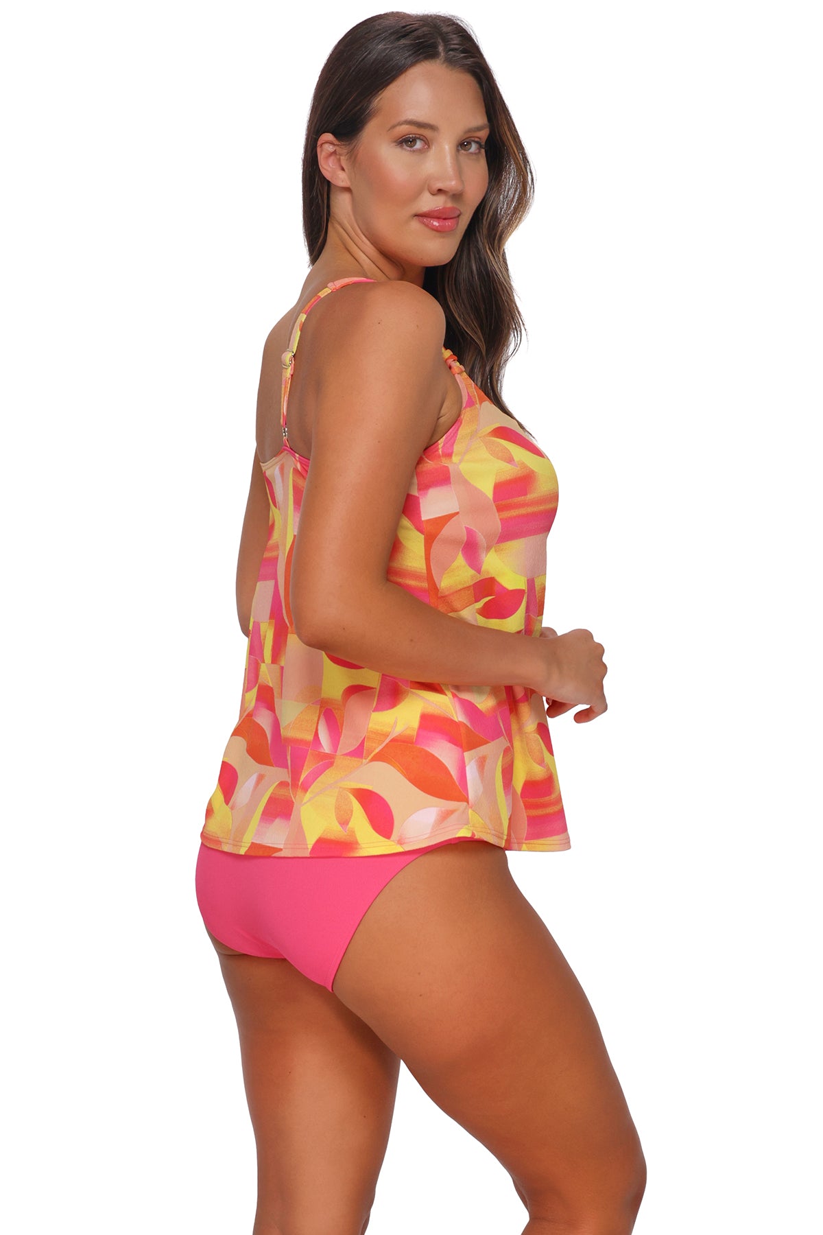 Dreamsicle Crepe Jenna Tankini: Swim Top with Pockets 🩷 Inclusive
