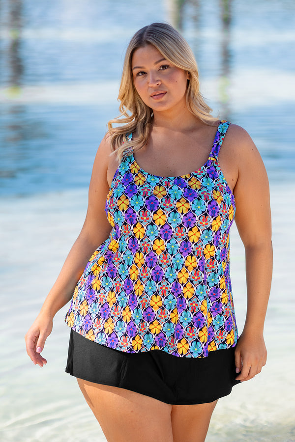 Sunsets Escape Trellis Blooms Jenna Tankini Top