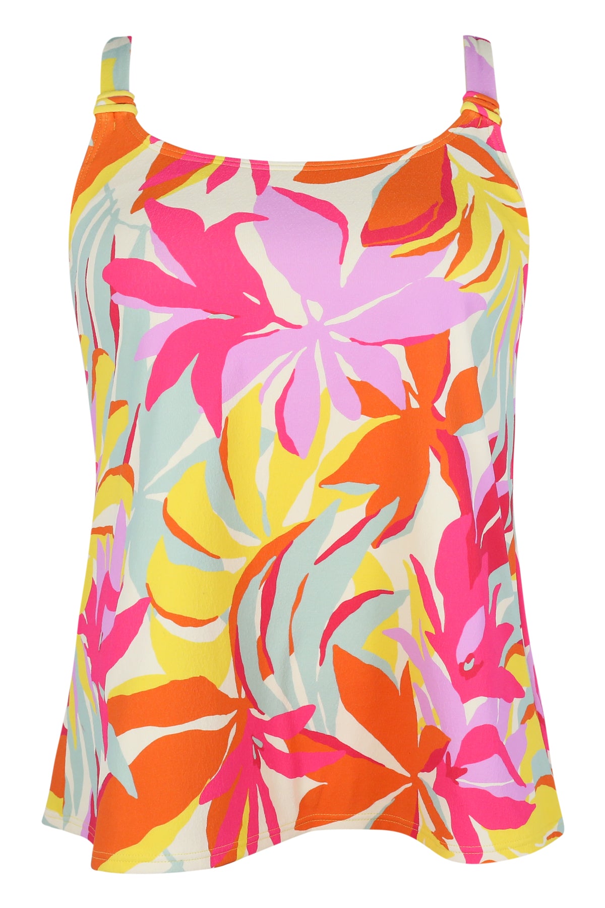 Sunsets Escape Tropicolor Crepe Jenna Tankini Top