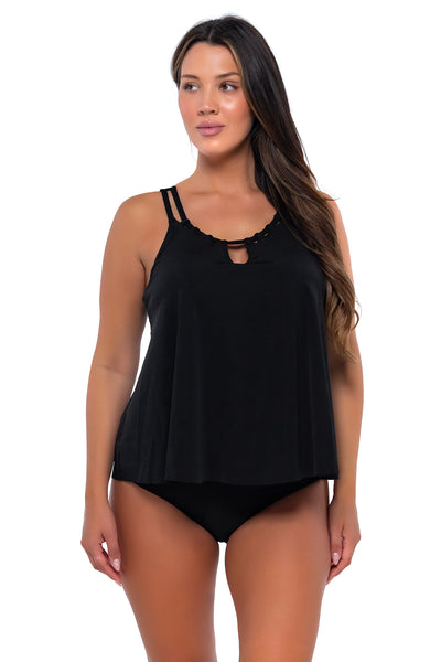 Sunsets Escape Black Sadie Tankini Top