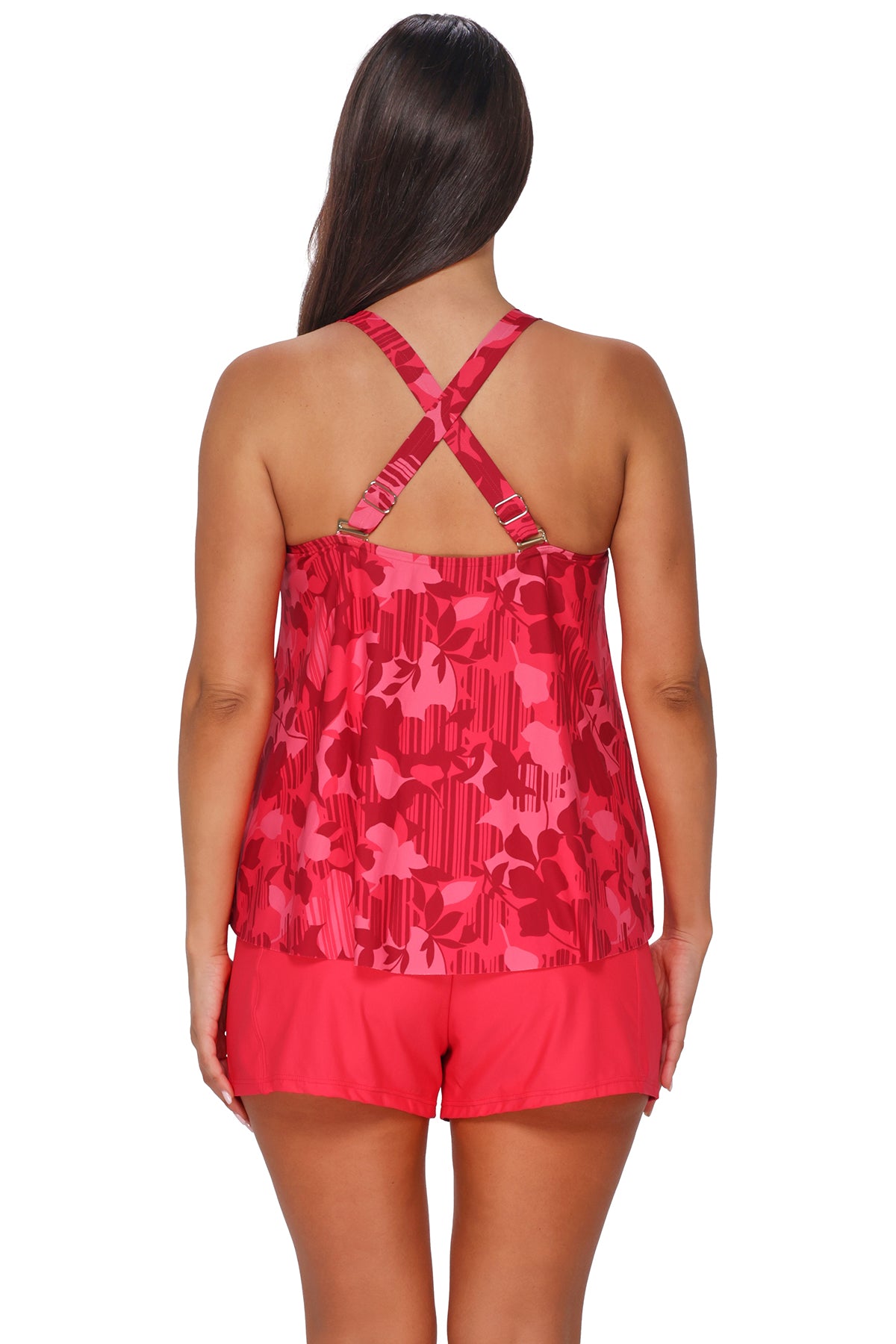 Rambling Rose Sadie Tankini: Flowy, High-Neck Swim Top - Sunsets