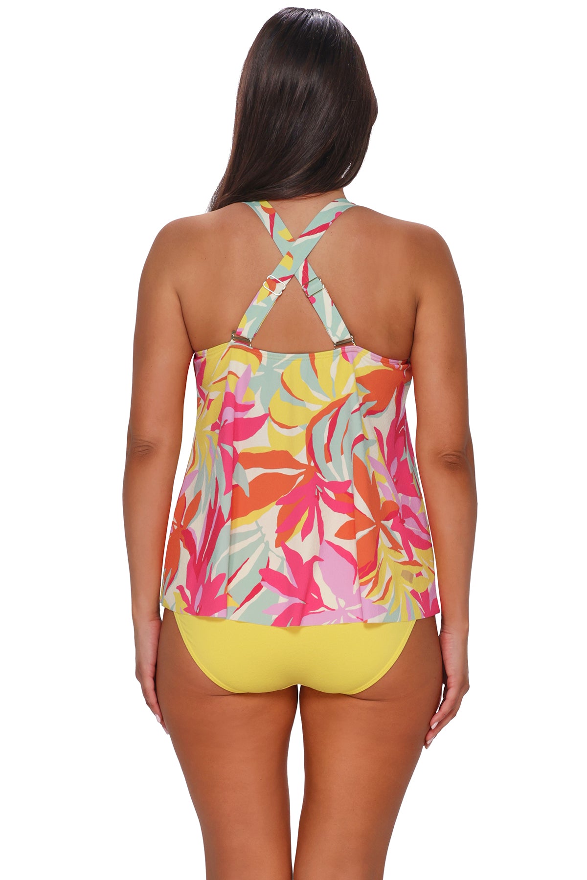 Sunsets Escape Tropicolor Crepe Sadie Tankini Top