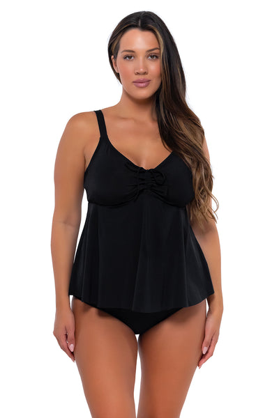 Sunsets Escape Black Marin Tankini Top