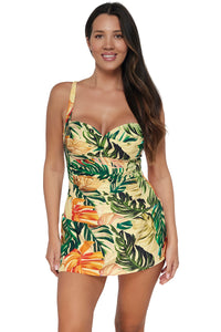 Sunsets Escape Amber Oasis Sienna Swim Dress One Pc 6 / AMBER / 983