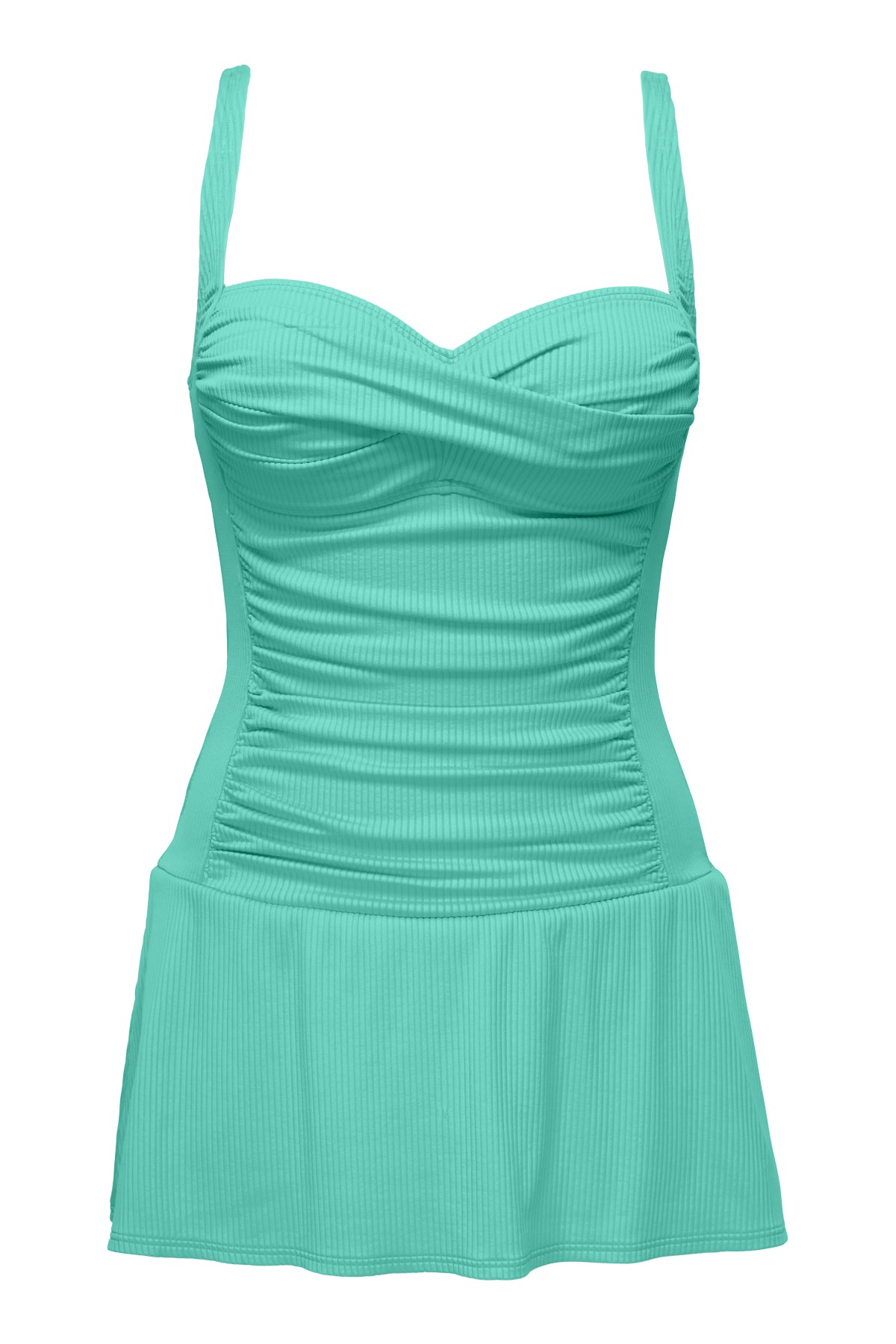 Sunsets Escape Aqua Mist Sandbar Rib Sienna Swim Dress 6 / AQUAM / 983