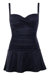 Sunsets Escape Black Seagrass Texture Sienna Swim Dress